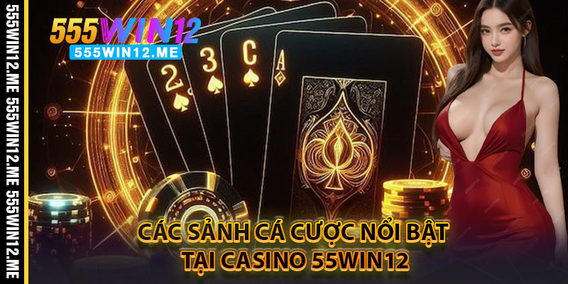 Các Sảnh Cá Cược Nổi Bật Tại Casino 55WIN12